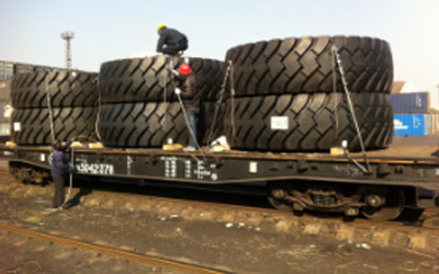 How to transport tyres cheaply - railway transport!