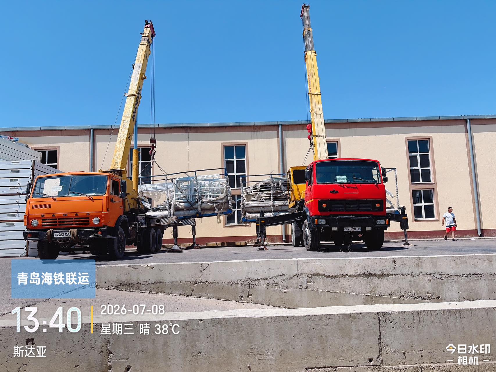 徐州徐工至乌兹别克斯坦塔什干搅拌站项目顺利到达